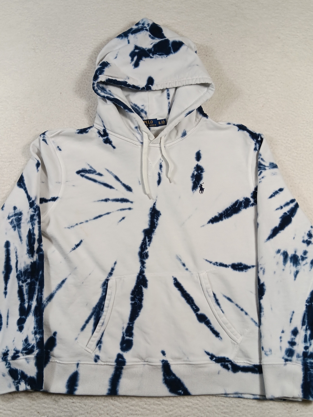Polo Ralph Lauren Hoodie Mens XL Tie Dye Fleece Hoodie HeavyWeight